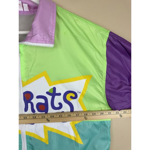 Vintage Nickelodeon Rugrats Windbreaker Jacket Size M Colorblock 90s Retro Style - Picture 14 of 16